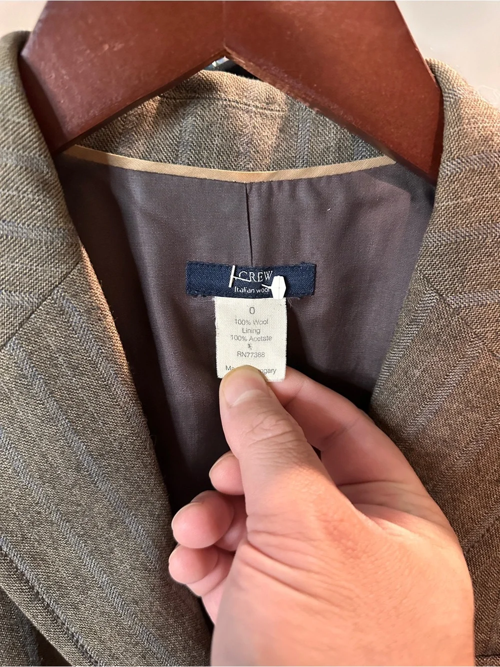 J. Crew garment pre